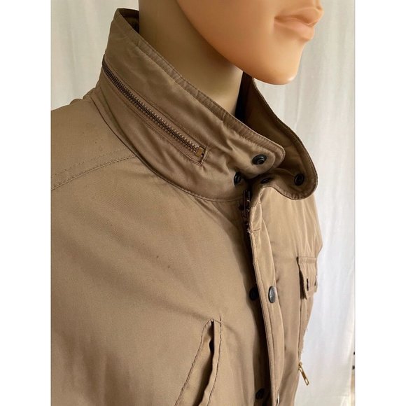 River Oaks Men's Jacket Rain Coat Brown Long Sleeves Full Zip Pocket Size XL - Picture 5 of 12